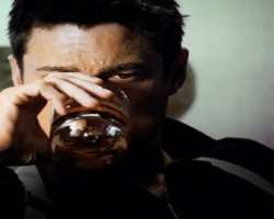 Karl Urban consuming alcohol